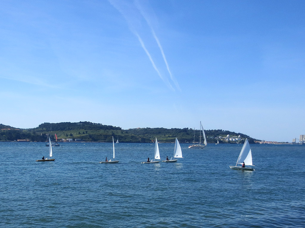 Sailboats in the Rio Tejo