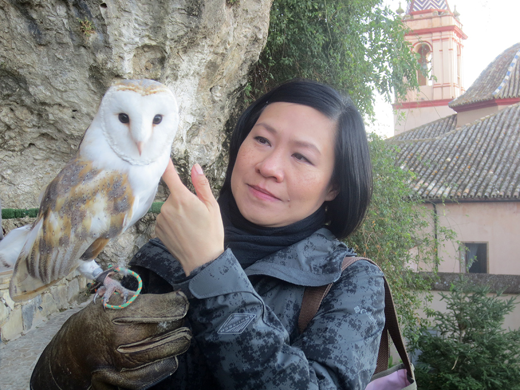 Josie with a Barn Owl