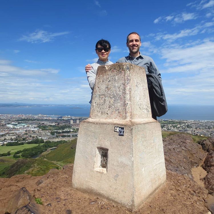 At the summit of Everest! I mean, Arthur's Seat.